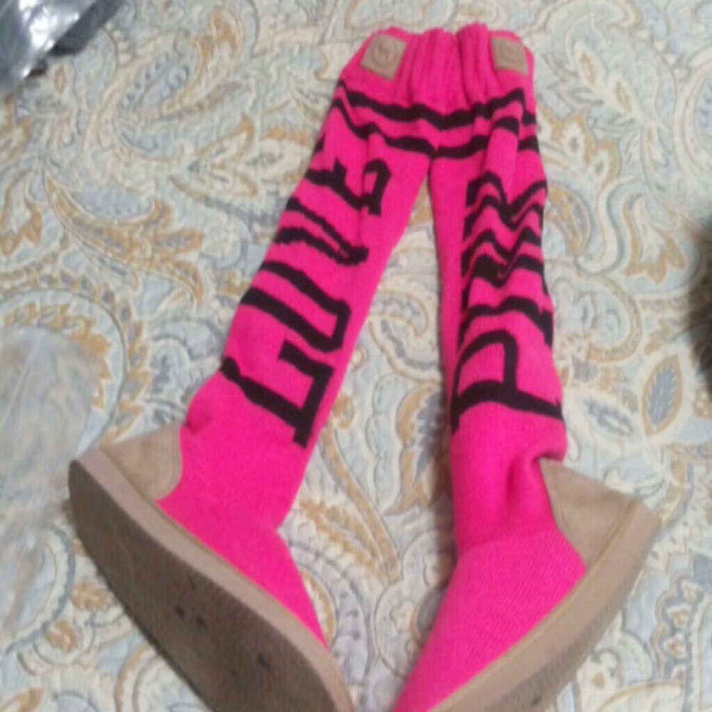 Rarely is pink boots